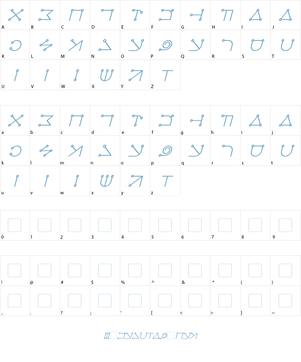 Celestial Font Character